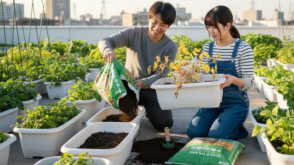 プランター栽培における連作対策