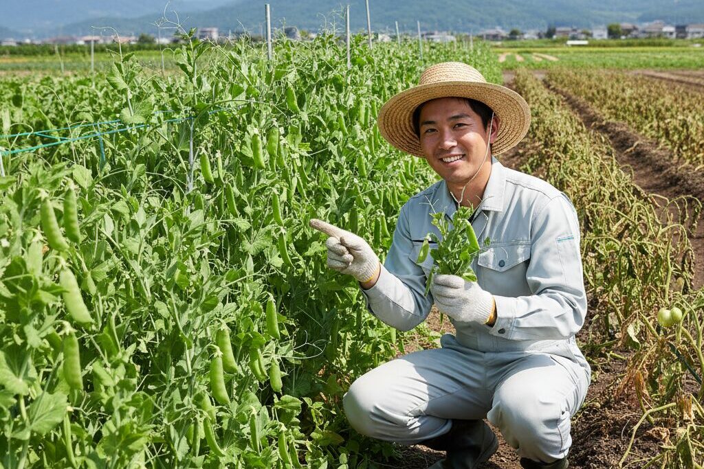 トマト後作にスナップエンドウは有効か
