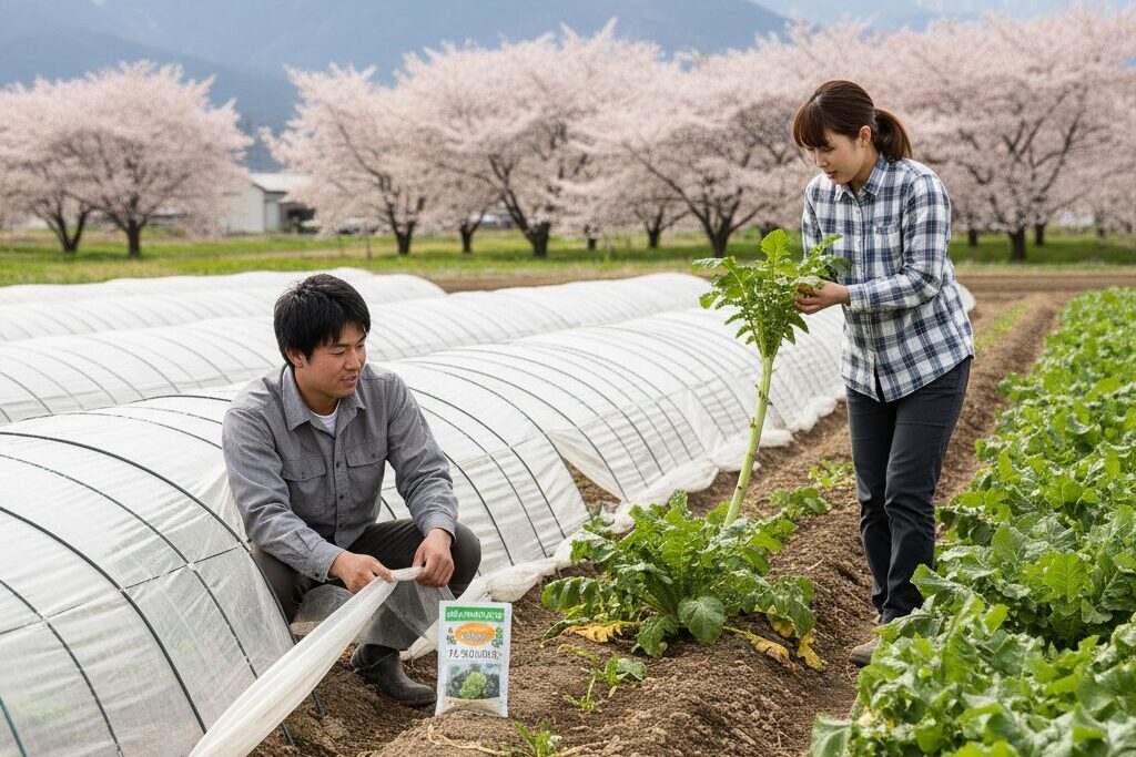 トウ立ちを防ぐ大根の種まき（春）