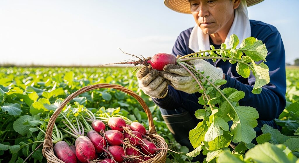紅くるり大根の収穫時期と出荷適期