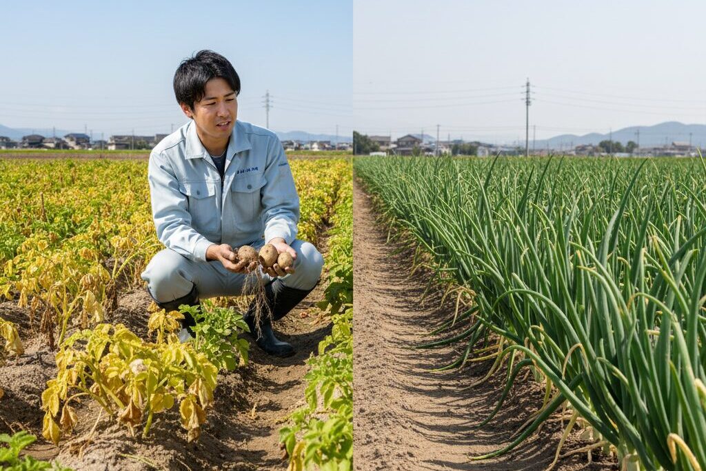 玉ねぎの後作にジャガイモは不向き