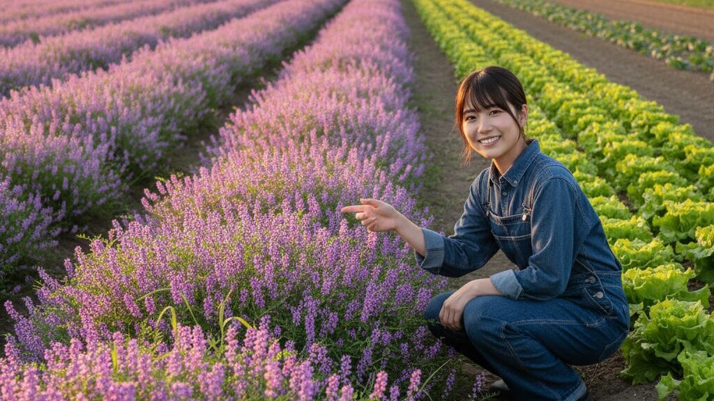 ヘアリーベッチの雑草抑制効果