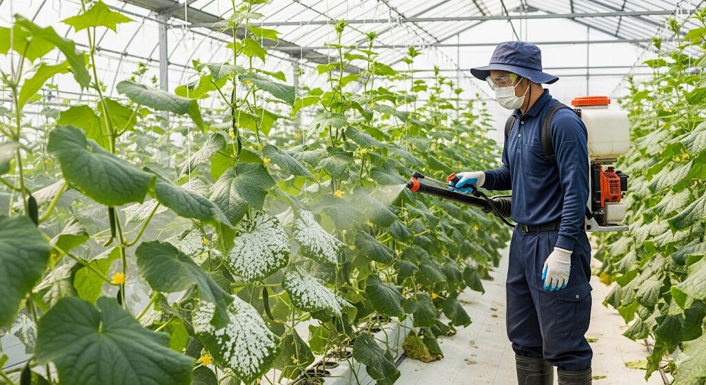 うどんこ病の治療における農薬の役割